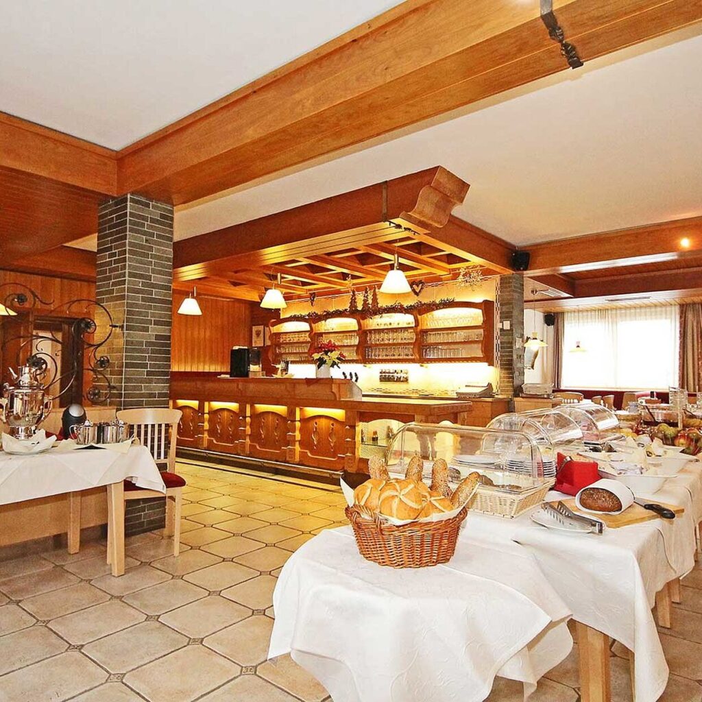 Speisesaal im Gasthof Rose in Virgen