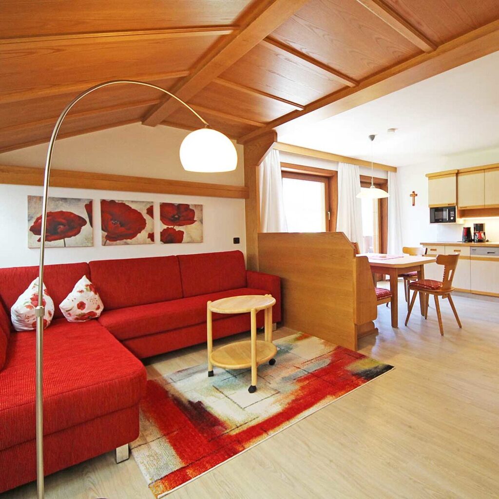 Wohnraum & Küche in unserer Ferienwohnung