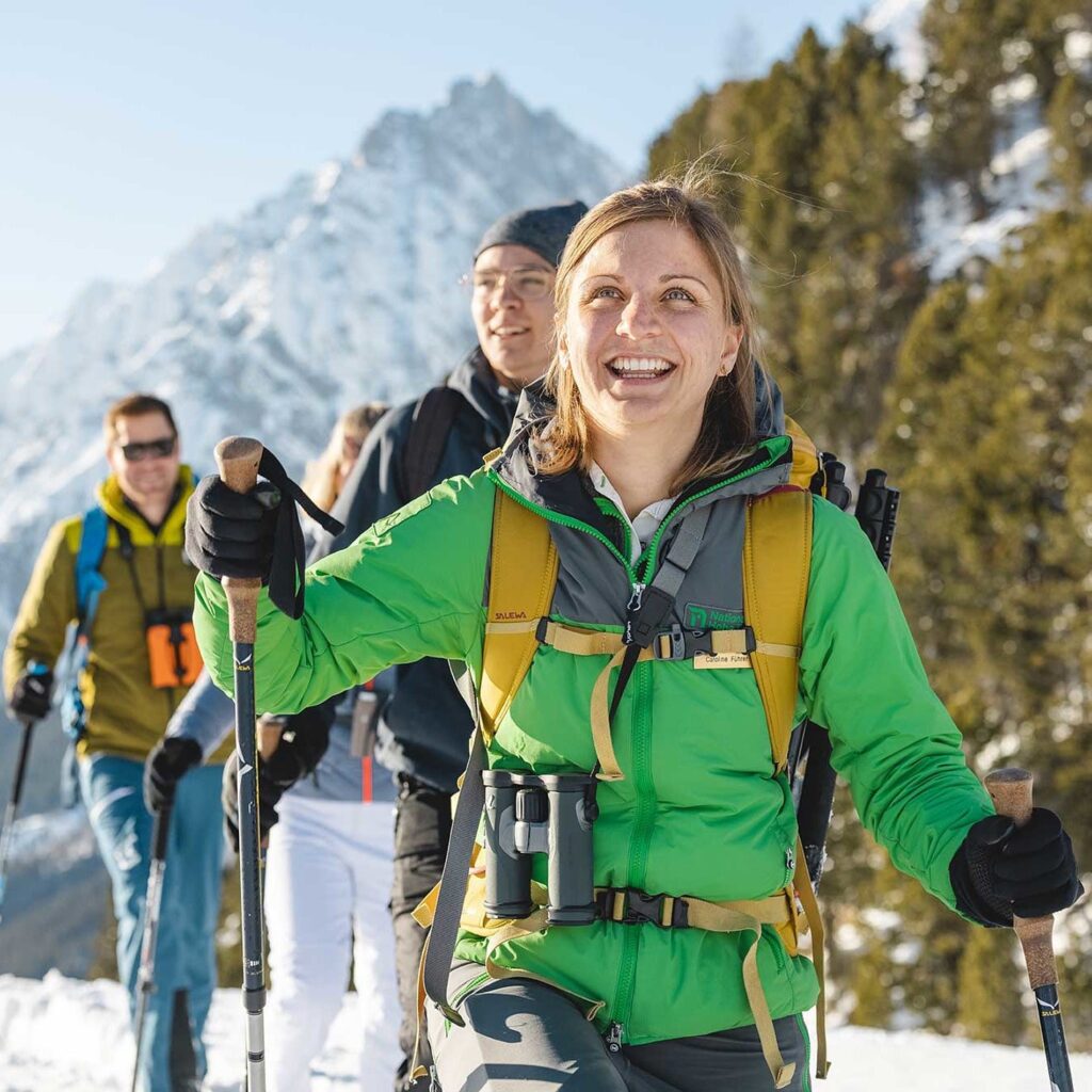 Snowshoe hiking in East Tyrol