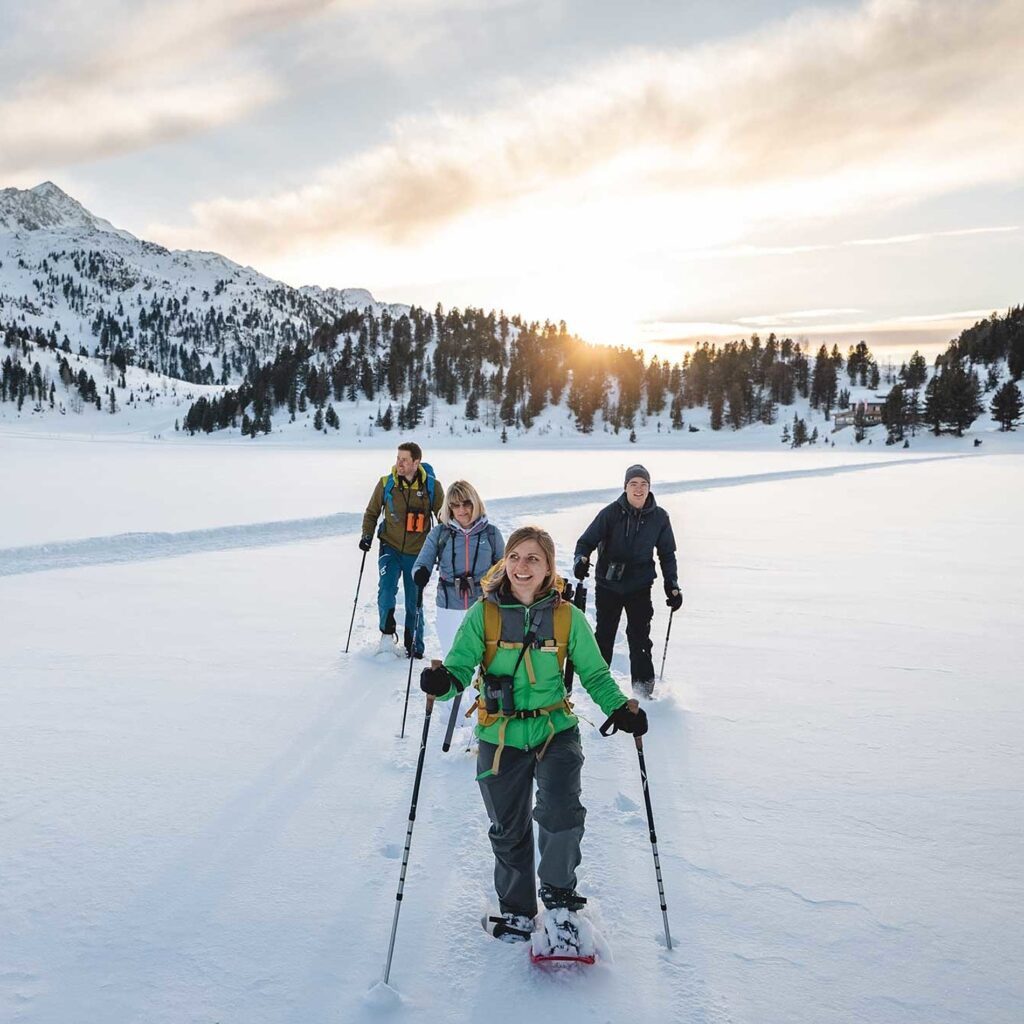 Snowshoe hiking in East Tyrol